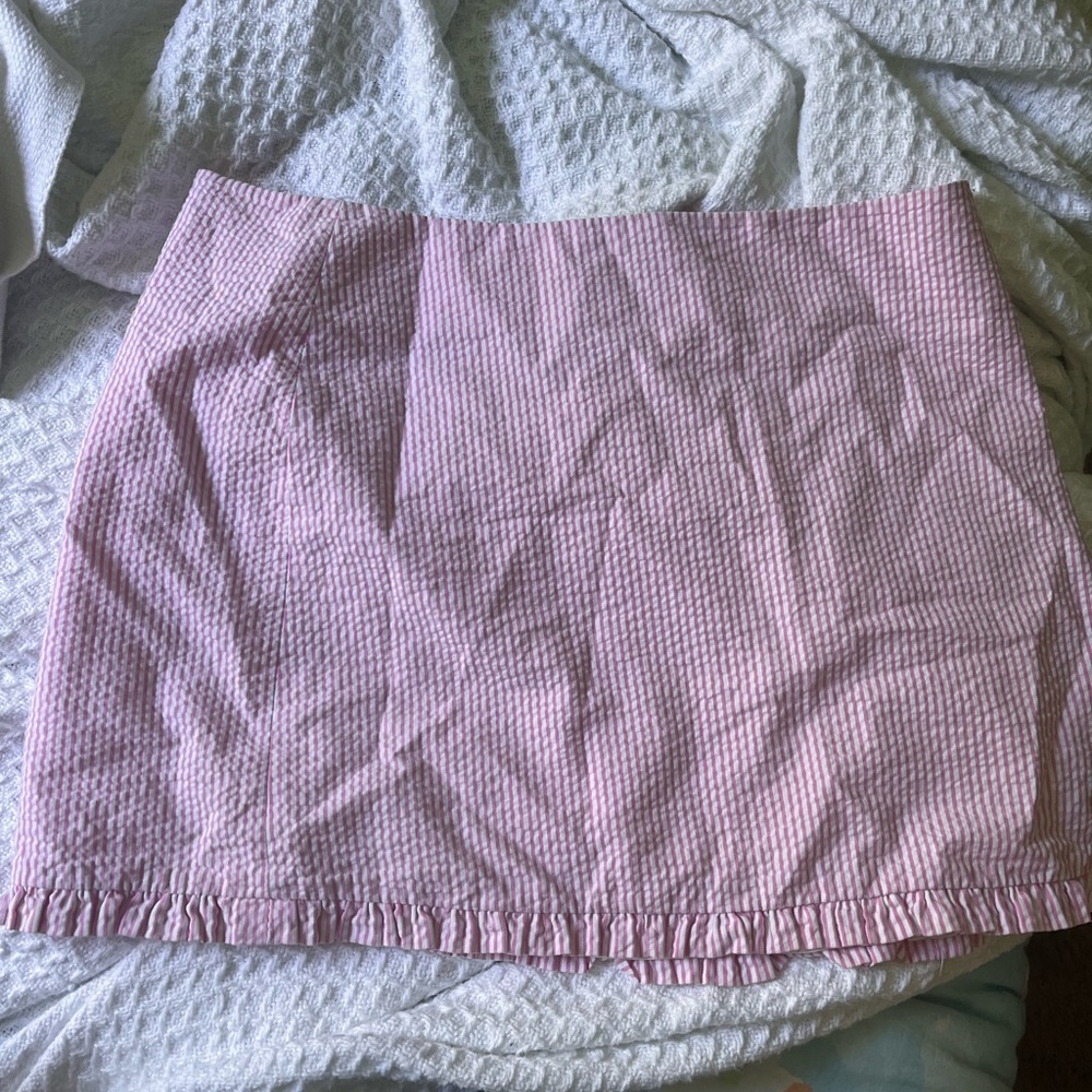 LILY PULITZER SEARSUCKER PINSTRIPE SKIRT